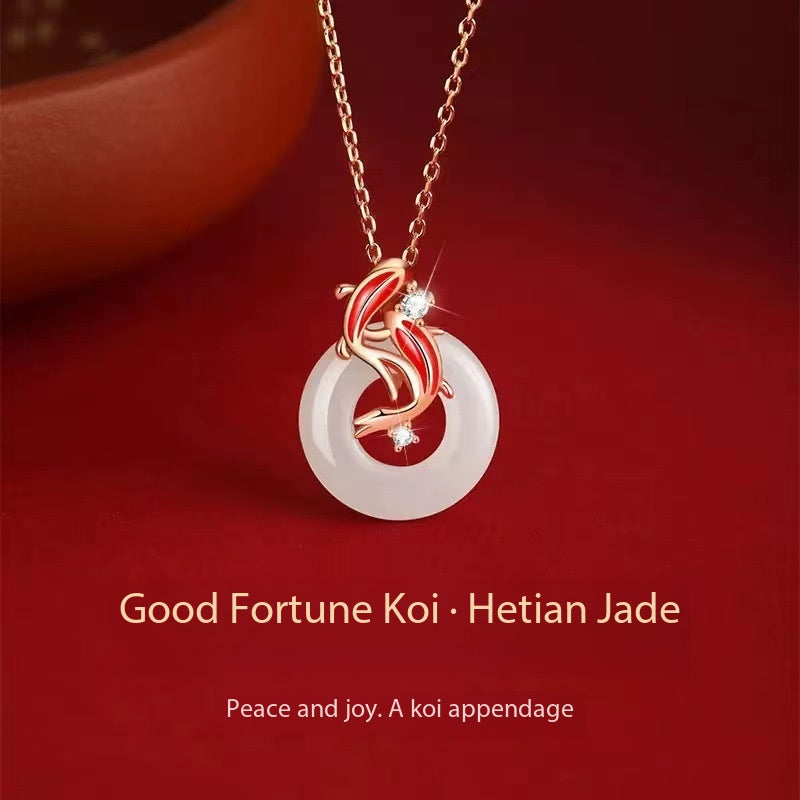 Koi Red String Bracelet & Pendant - Pendant Necklace
