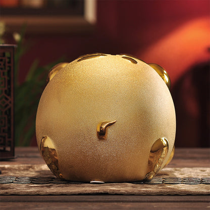 Gold Ceramic Piggy Bank