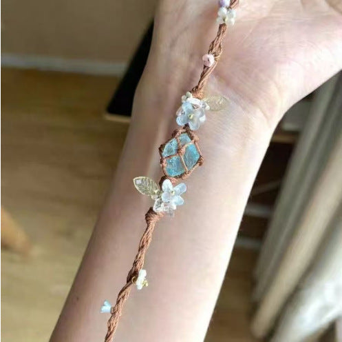 Monet Garden Woven Bracelet - Blue Starry Sky