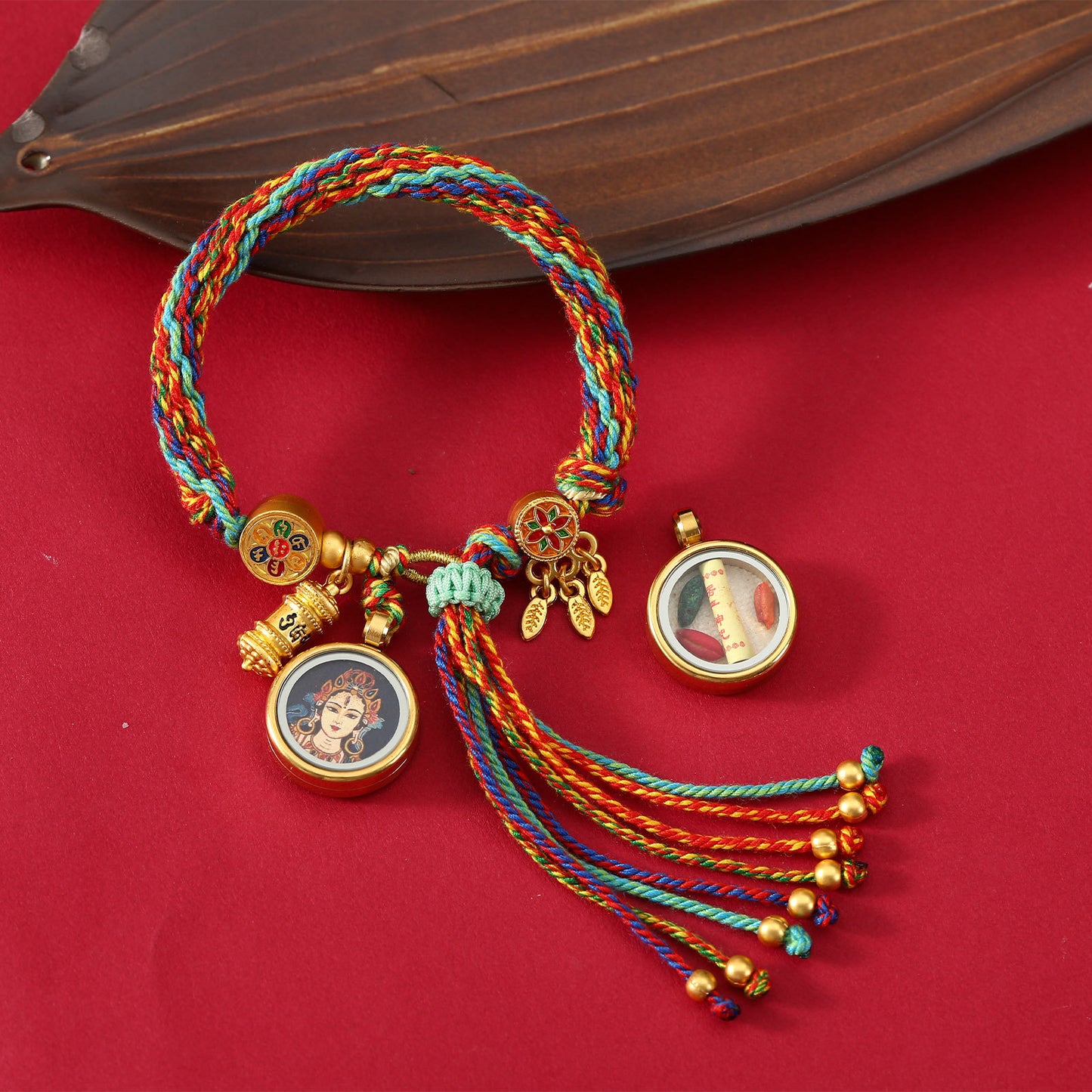 Thangka Gau Box Bracelet - White Tara · Design 02
