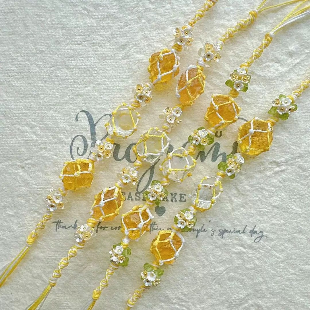 Monet Garden Woven Bracelet - Orange Field