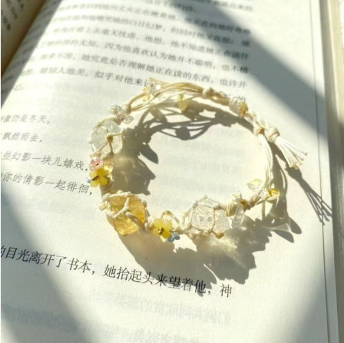 Monet Garden Woven Bracelet - Osmanthus Ice