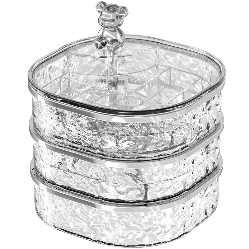 Water-Ripple Rotating Jewelry Box - Clear