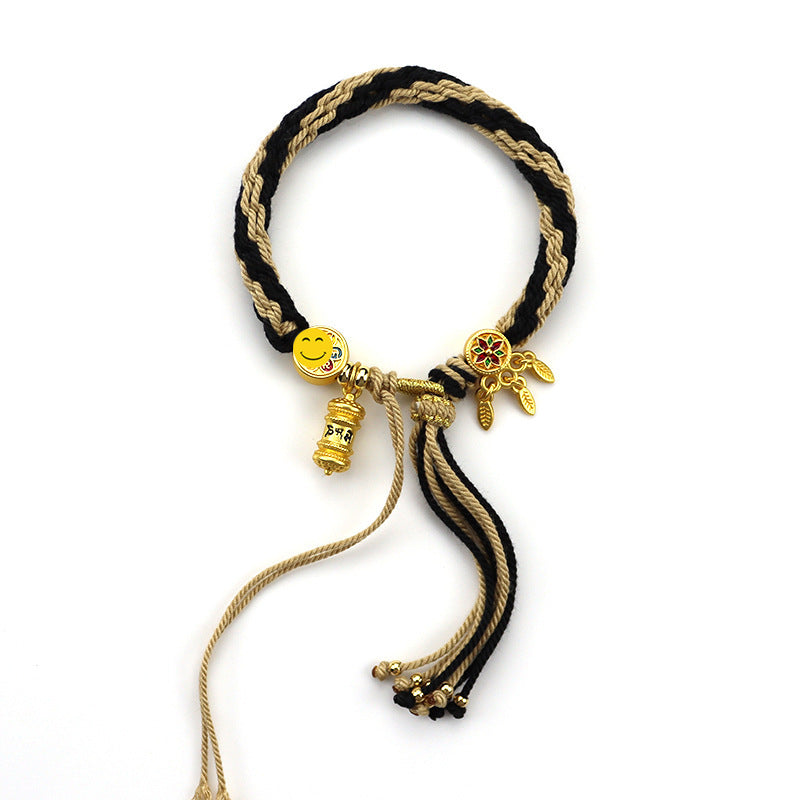 Thangka Gau Box Bracelet - Black Card Motif · Tibetan Reincarnation Bracelet