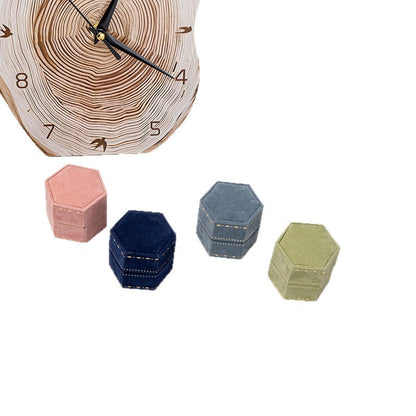 Hexagon Velvet Ring Box