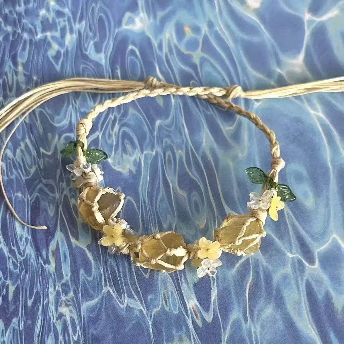 Monet Garden Woven Bracelet - Gardenia