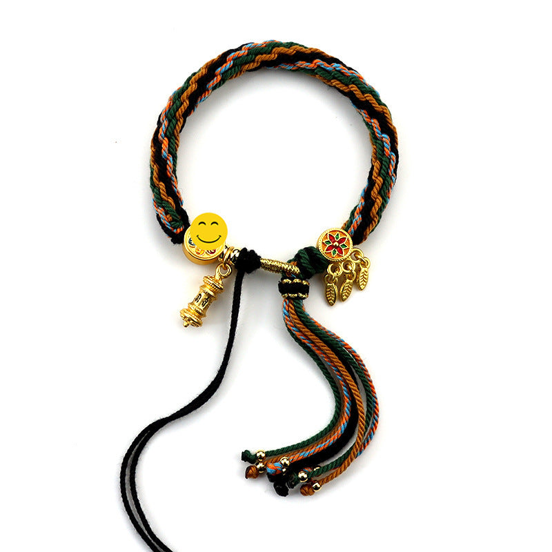 Thangka Gau Box Bracelet - Yellow Green · Tibetan Reincarnation Bracelet