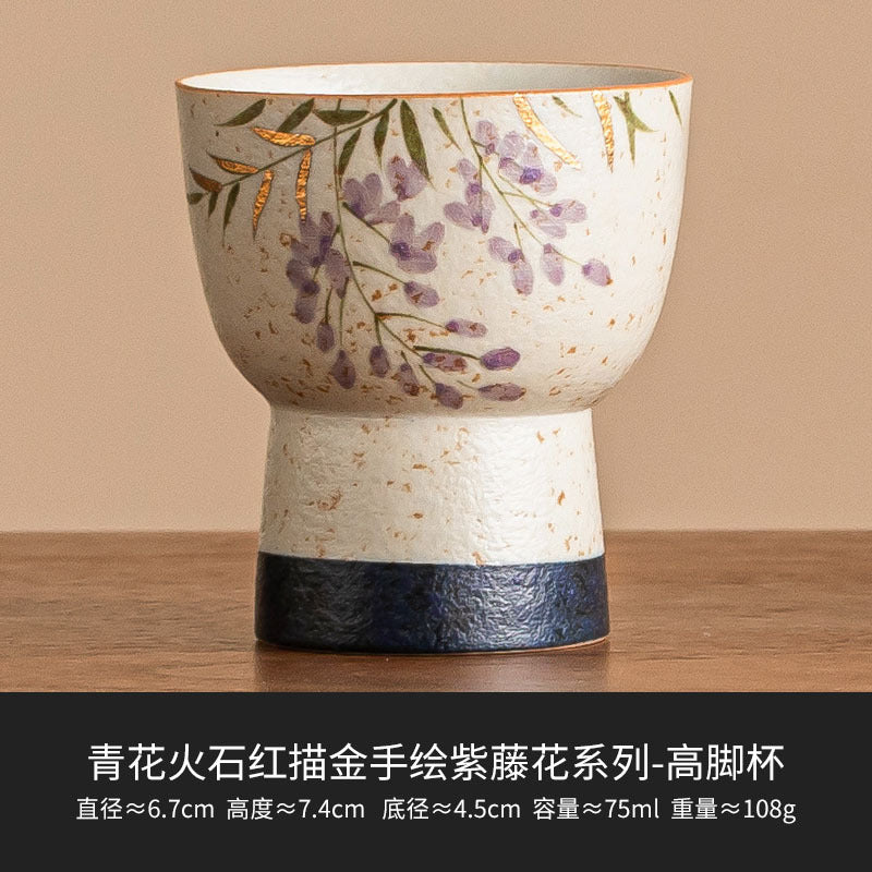 Blue-and-White Gilded Wisteria Tea Cup Collection - Gilded Wisteria Piece 04 · Standard Package