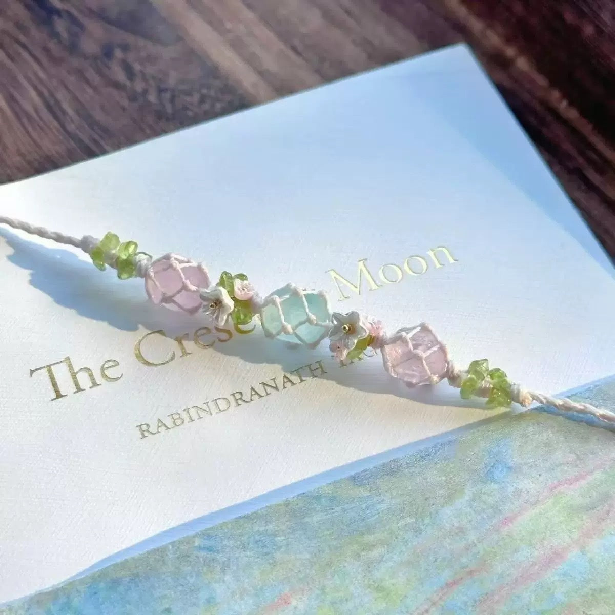 Monet Garden Woven Bracelet - Flower Message