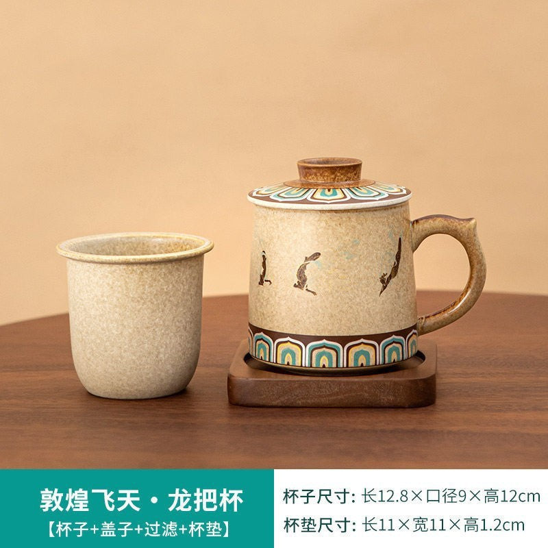 Dunhuang Tea Mug & Coaster Set - Dunhuang Dragon