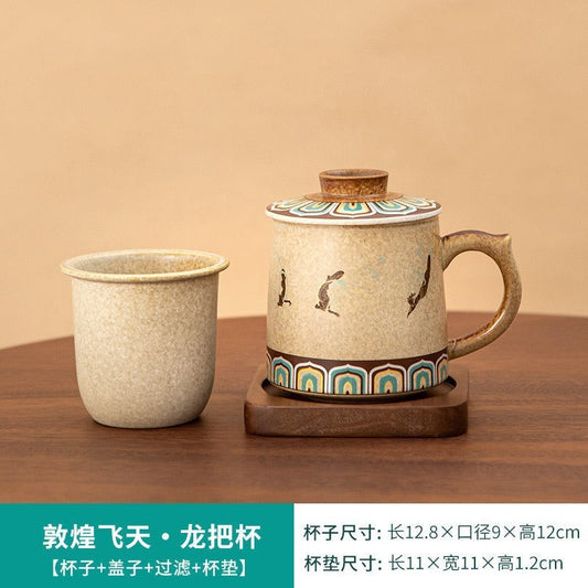 Dunhuang Tea Mug & Coaster Set - Dunhuang Dragon