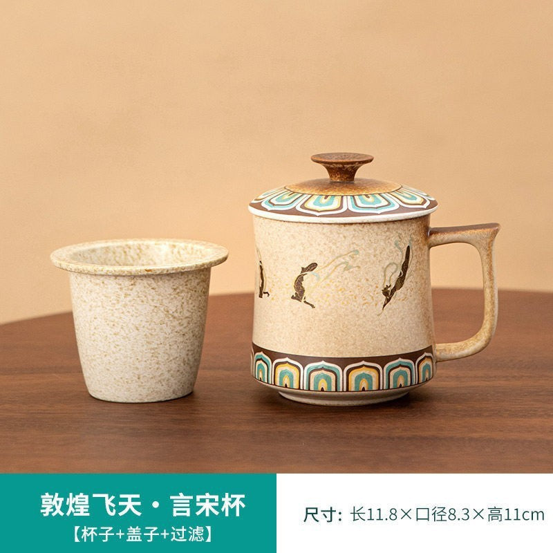 Dunhuang Tea Infuser Mug Collection - Yan Song · Cup + Lid + Filter · Standard Package