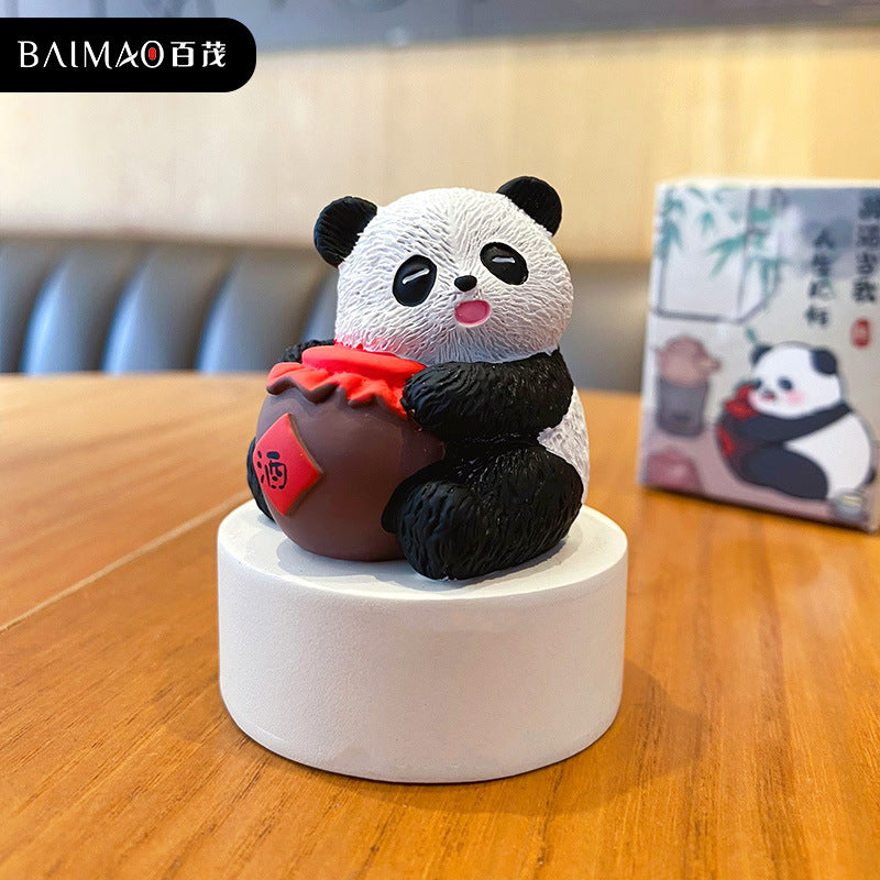 Panda Scholar Desktop Ornament - Panda Design 03