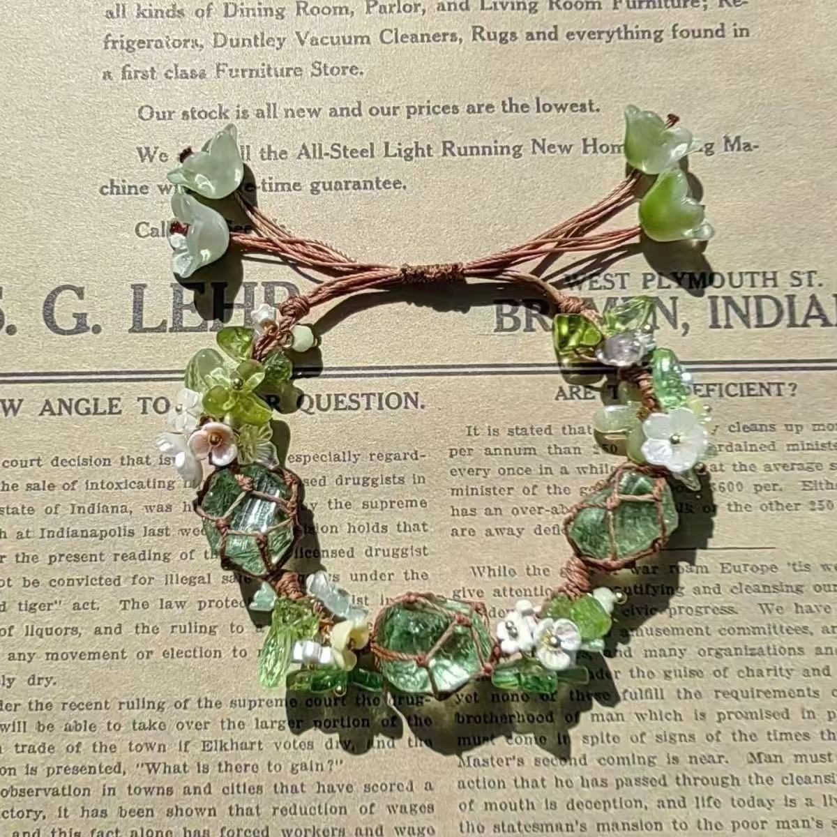 Monet Garden Woven Bracelet - Orange Gummy Candy