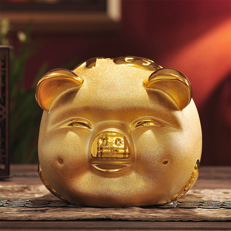 Gold Ceramic Piggy Bank