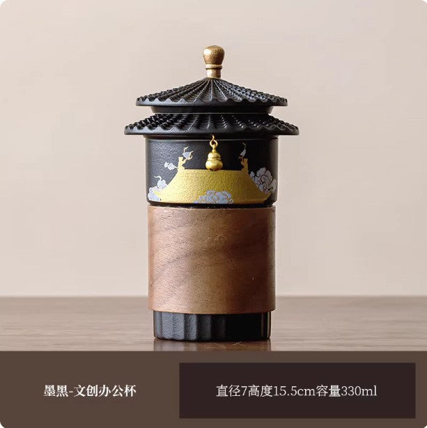 Heritage Travel Tea Cup Collection - Forbidden City Crane · Elegant White