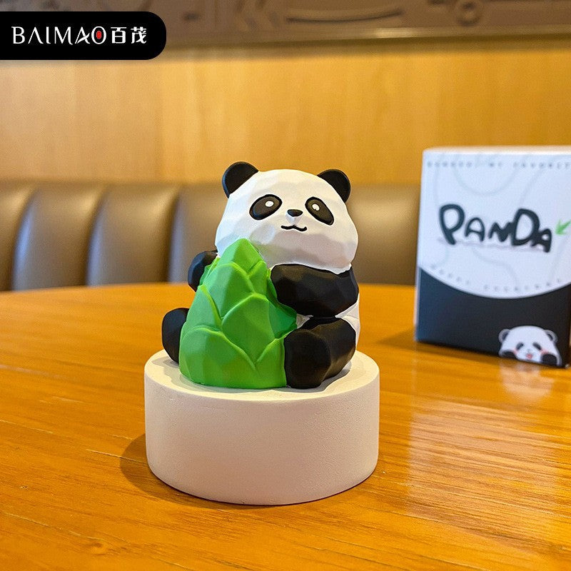 Panda Scholar Desktop Ornament - Bamboo Shoot Panda