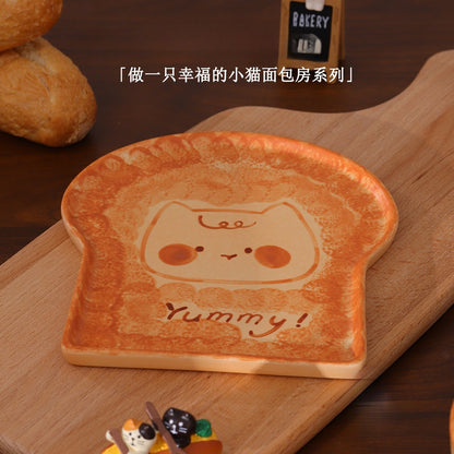 Bakery Ceramic Plates & Trays - Lazy Everyday Life(Single-sided Bread Tray)