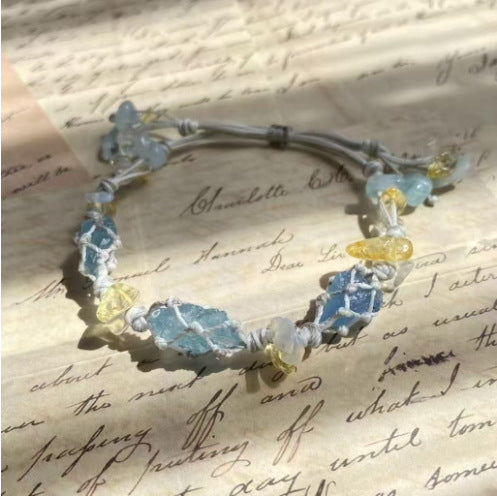 Monet Garden Woven Bracelet - Morning Is Like Blue
