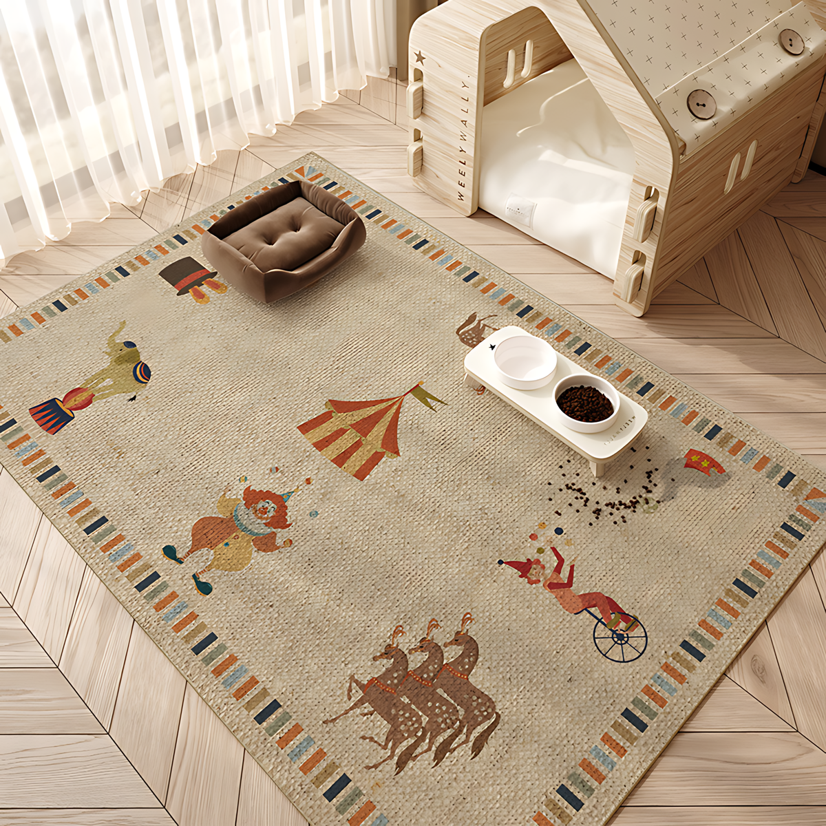 Pet supplies-Cat scratch and tear-resistant pet floor mat