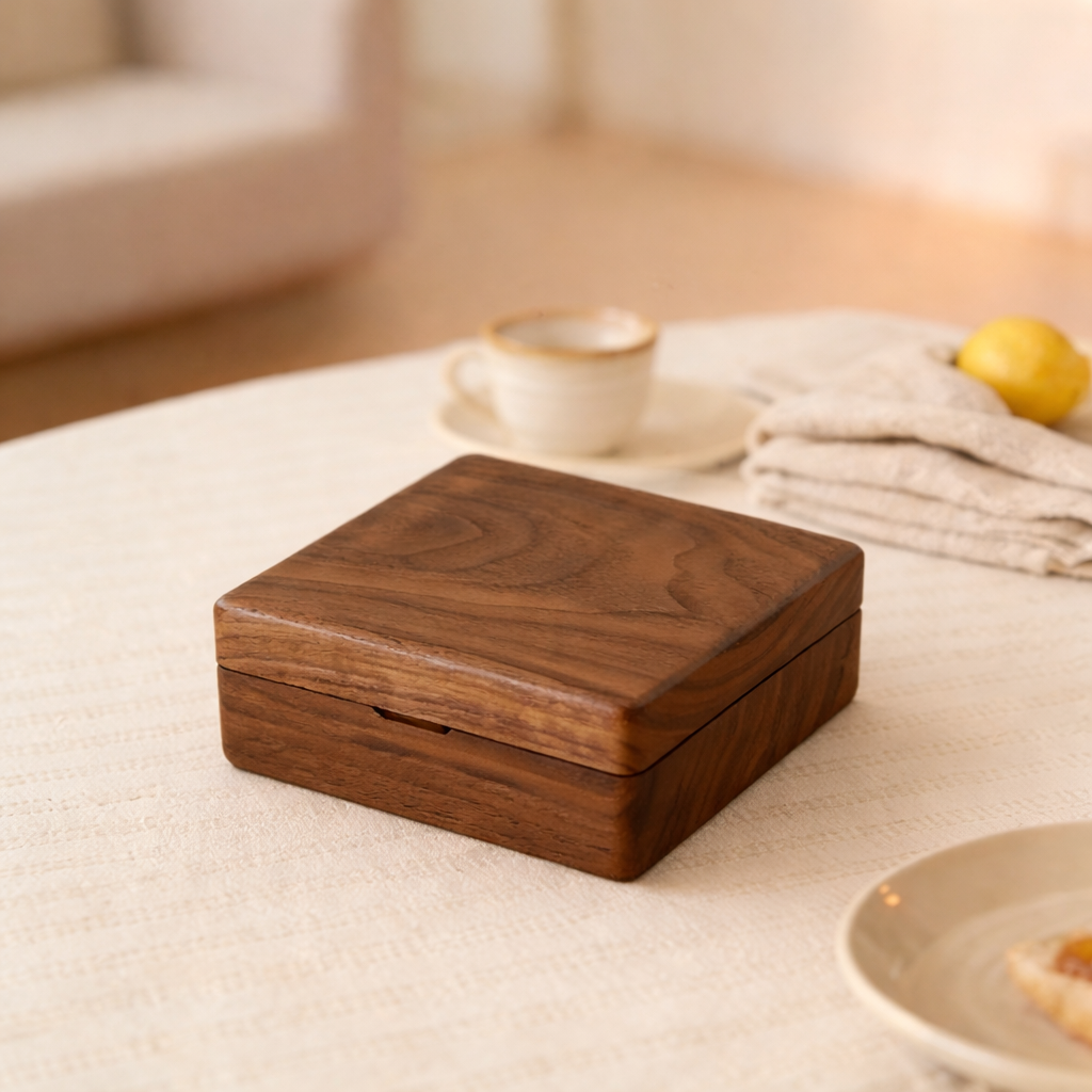 Black Walnut Bracelet & Ring Gift Box