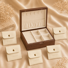 Directly supplied by the manufacturer, high-end solid wood jewelry box for rings, necklaces, and accessories, with a luxurious feel, made of walnut wood