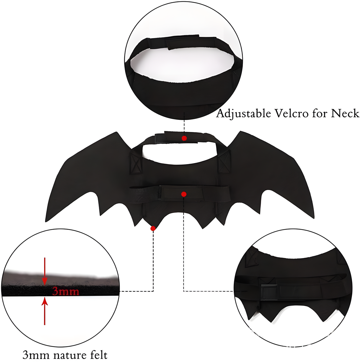 Pet supplies-Festive costume toys Pet bat wings
