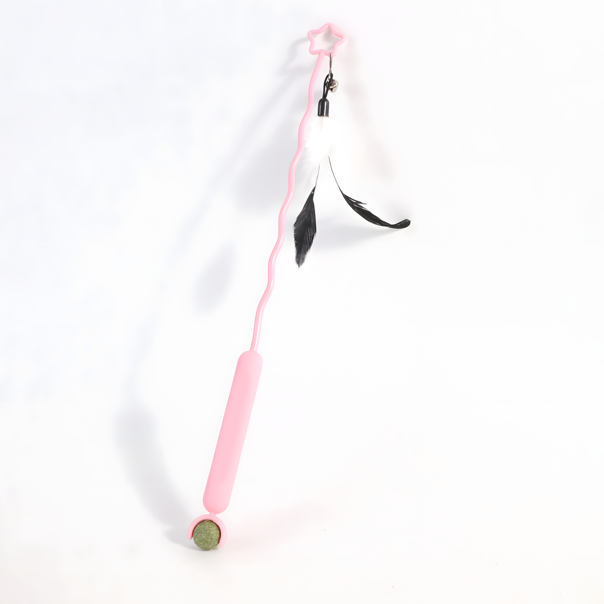 Pet supplies-Feather Tassel Long Rod Cat Teaser Wand