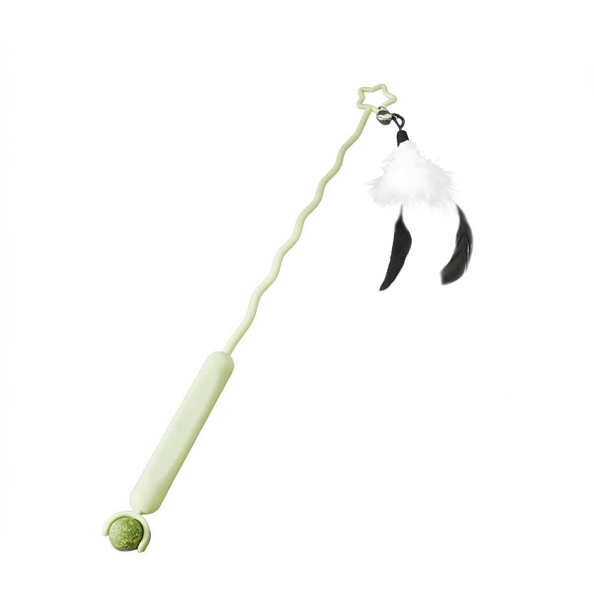 Pet supplies-Feather Tassel Long Rod Cat Teaser Wand