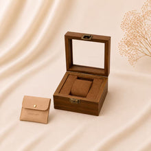 Wood-Grain Watch & Jewelry Display Case