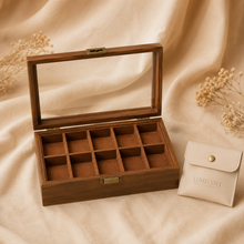 Wood-Grain Watch & Jewelry Display Case