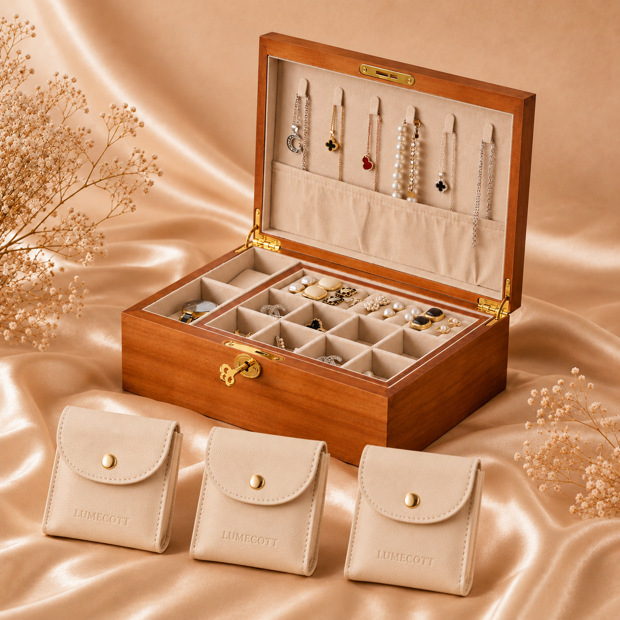 Solid Wood Jewelry Box