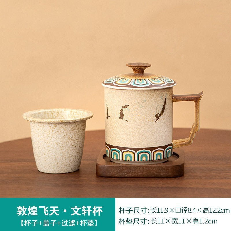 Dunhuang Tea Mug & Coaster Set - Dunhuang Wenxuan