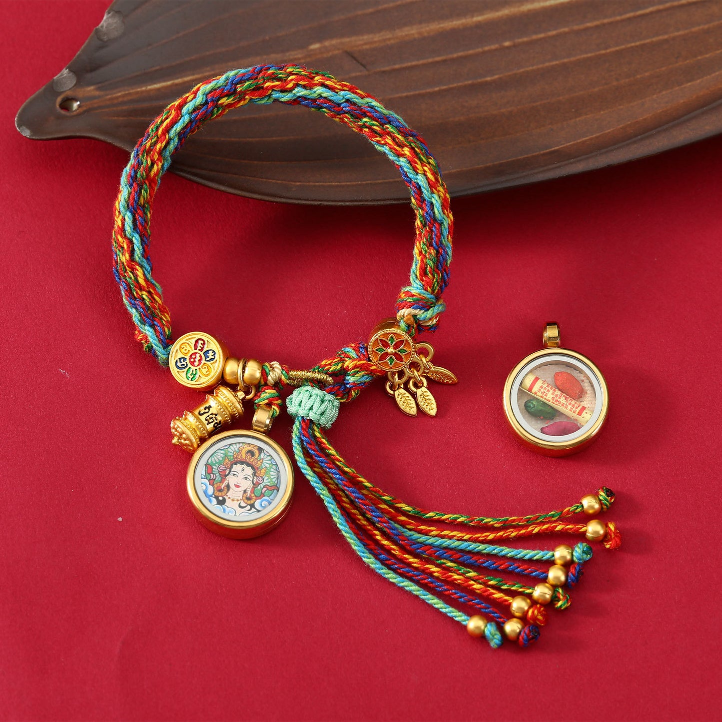 Thangka Gau Box Bracelet - White Tara · Design 01