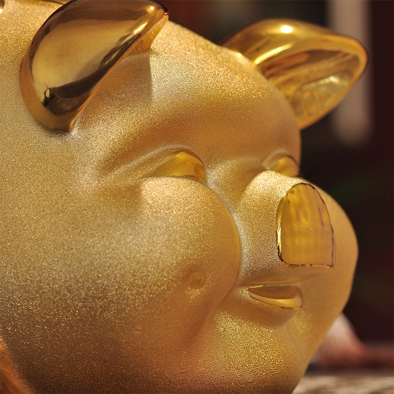 Gold Ceramic Piggy Bank