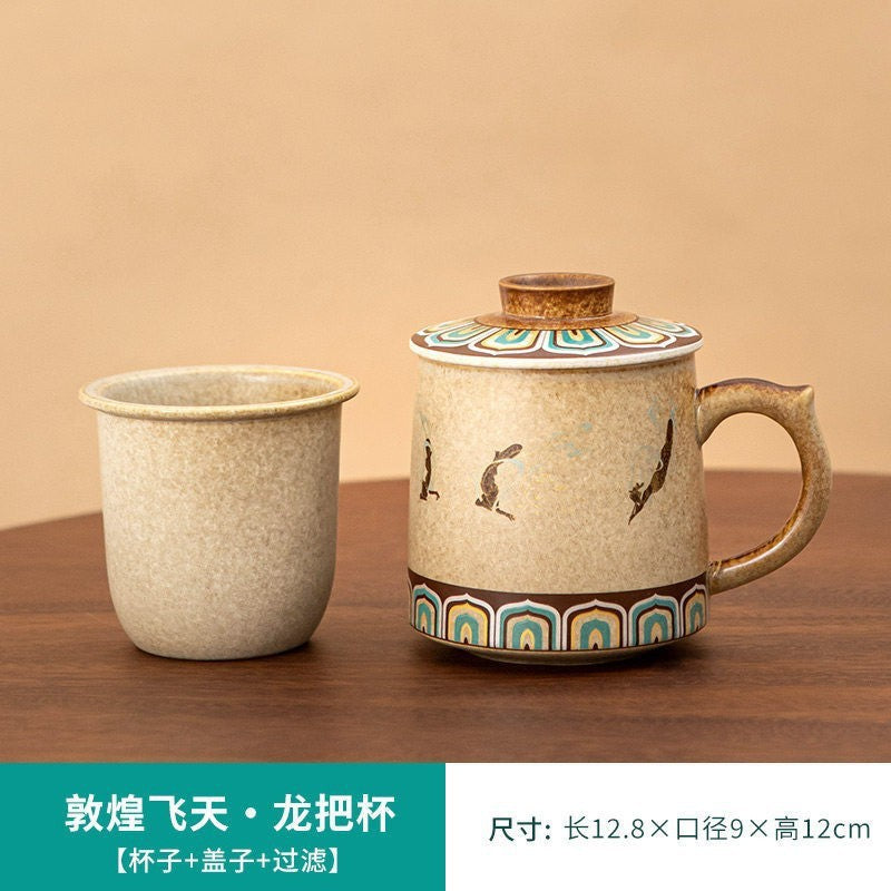 Dunhuang Tea Infuser Mug Collection - Dragon · Cup + Lid + Filter · Standard Package