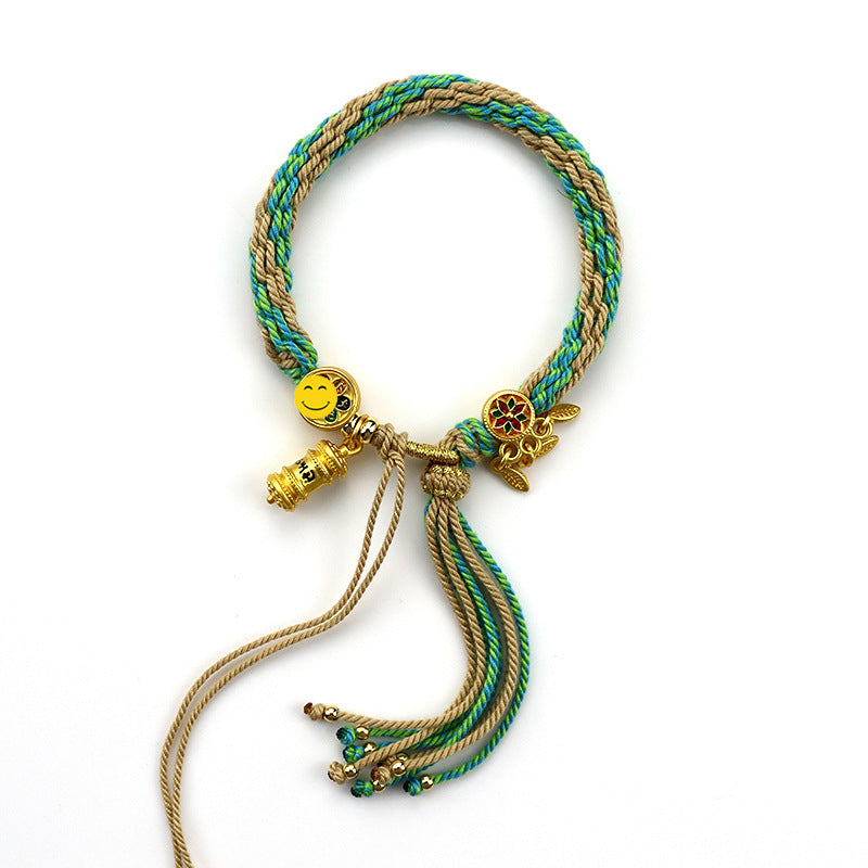 Thangka Gau Box Bracelet - Green Card Motif · Tibetan Reincarnation Bracelet