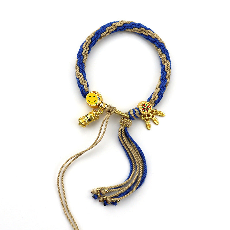 Thangka Gau Box Bracelet - Blue Card Motif · Tibetan Reincarnation Bracelet