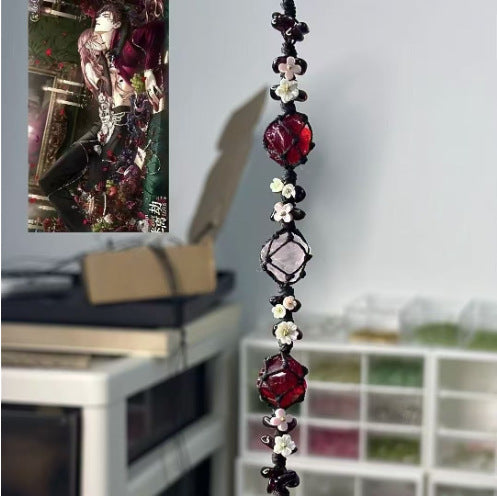 Monet Garden Woven Bracelet - Lava Rose