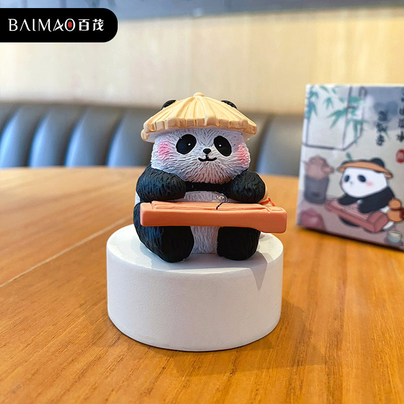 Panda Scholar Desktop Ornament - Panda Design 04