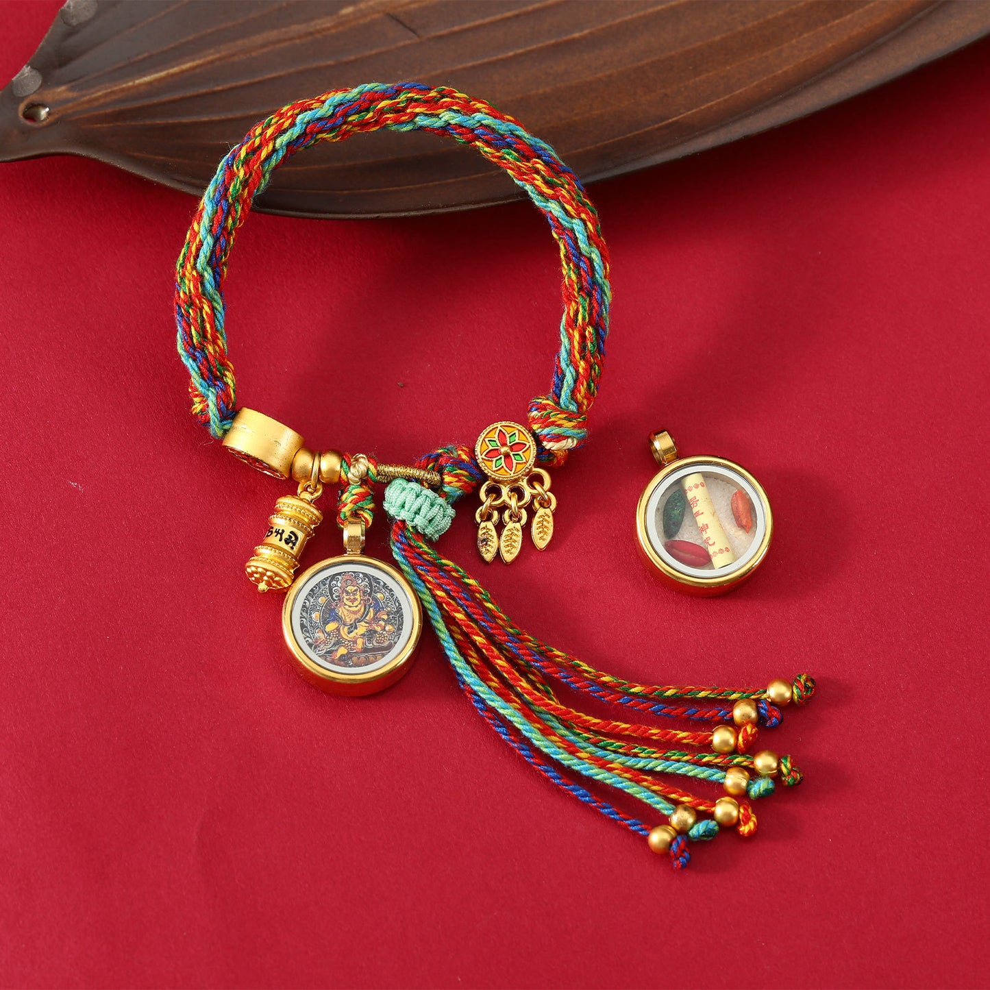 Thangka Gau Box Bracelet - Huang Cai · Design 03