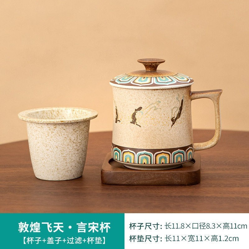 Dunhuang Tea Mug & Coaster Set - Dunhuang Yan Song