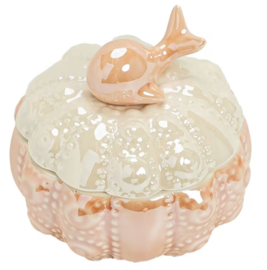 Ceramic Dolphin Jewelry Box - Ceramic Dolphin Jewelry Box - Ocean Style Storage Box - Tea Box