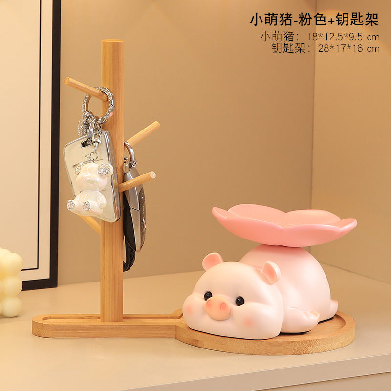 Cute Little Pig Desk Organizer & Key Rack - Pink · Key Rack