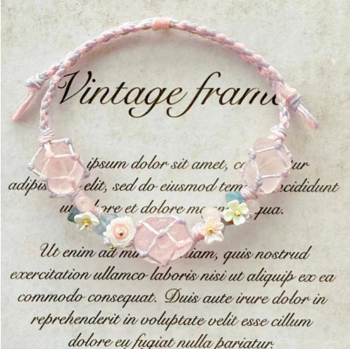 Monet Garden Woven Bracelet - Pink Monet Garden