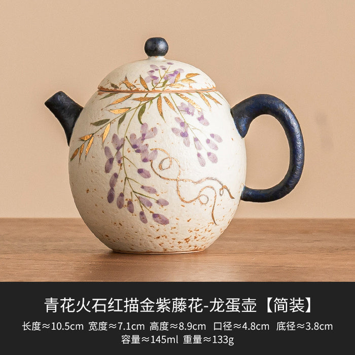 Wisteria Dragon Egg Teapot - Simple Package