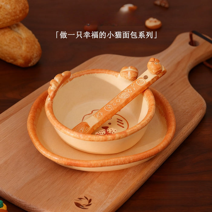 Bakery Ceramic Cup & Bowl Sets - Bowl + Disk + Spoon