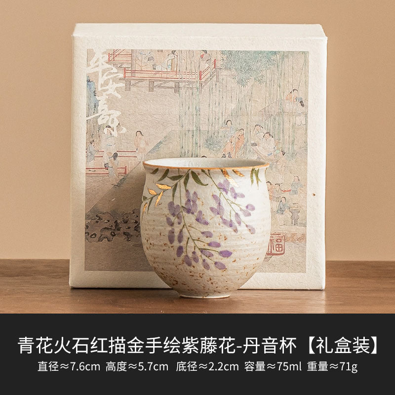 Blue-and-White Gilded Wisteria Tea Cup Collection - Gilded Wisteria Piece 12 · Gift Box